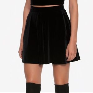 Black Velvet Pocket Skirt